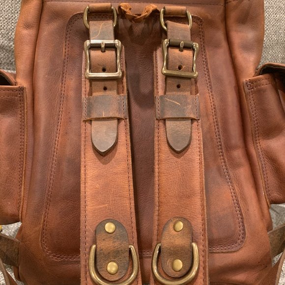 LM Leather Goods Bridges Backpack in Whiskey - Picture 5 of 16